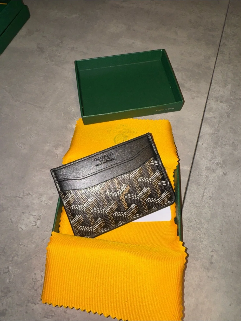 Goyard Black and Brown Card Case Wallet